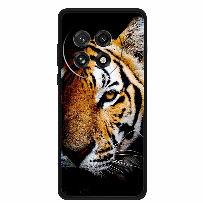 Чехол For OnePlus13 5G Чехол OnePlus 13R Черный Силиконовый Мягкий Цветок Модный ТПУ Задняя Крышка Для OnePlus13 13R Чехол Защитный Capa