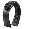 For IWC/Amani/seiko19mm 20mm 22mm Black brown Genuine Leather Rubber Watch Strap Men Waterproof Silicone Cowhide Band Bracele