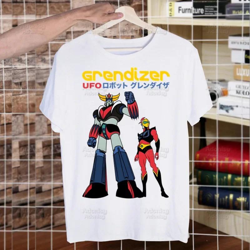 Unisexga Goldorak Ufo Robo Anime T-shirts Funny Hip Hop Summer Wo Unisex Unisex Mazinger Grendizer Tshirts Ulzzang Harajuku T-Shirt Shirt Shirt