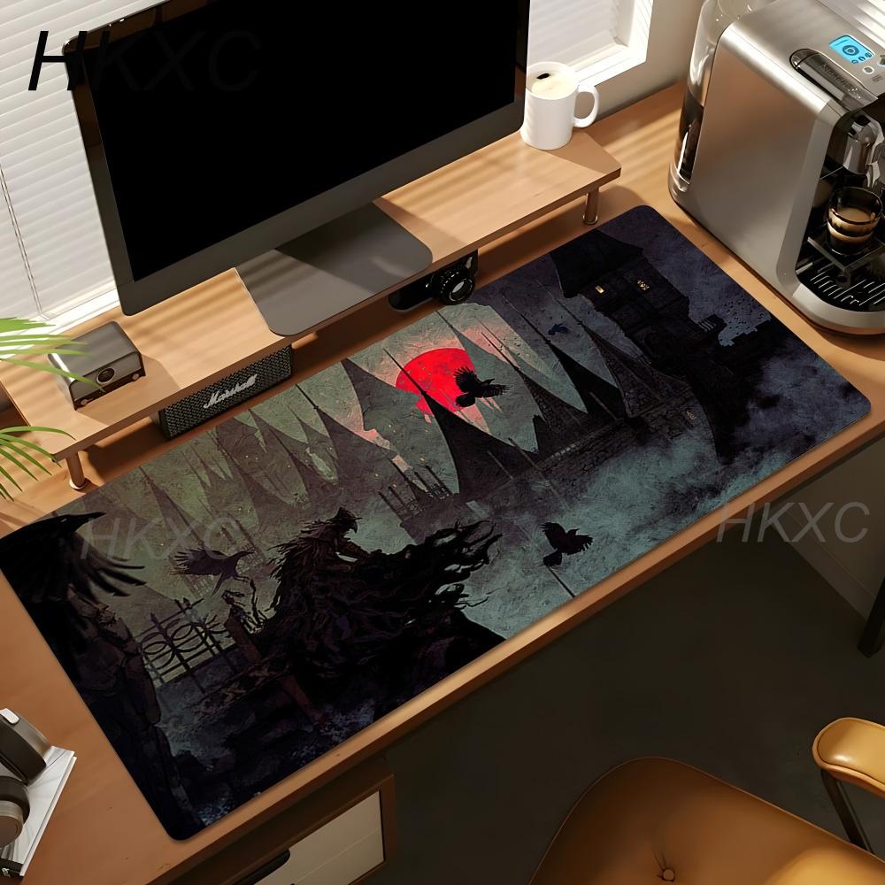 50x100cm PC Anime Cartoon New HD Desk Mat Bloodborne Large Gaming Mouse Pad Office Laptop Accessories Anti Slip Mousepad Carpet
