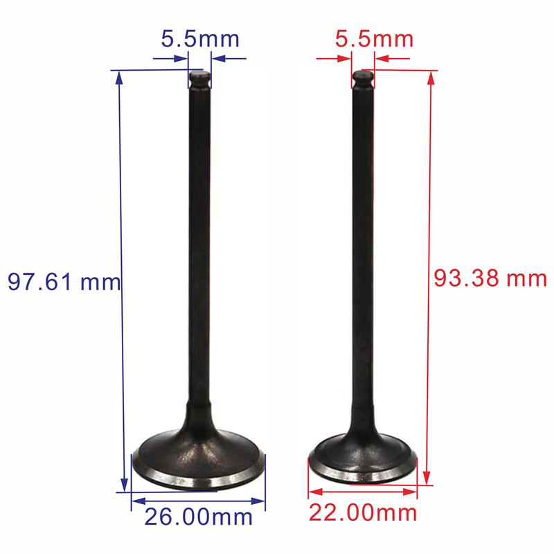 Клапаны впускные и выпускные двигателя мотоцикла Для Suzuki DR250 1982-1987 GN250 1985-2001 GZ250 Marauder 250 1999-2011