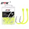 FTK 50pcs/1box ISNI Barbed Hooks Length 10mm/22mm Stainless Steel Suitable for Trout, Carp, Bass and All Types of Water.