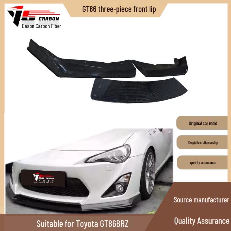 2013-2019 Toyota GT86 BRZ Трехкомпонентный сплиттер переднего бампера
