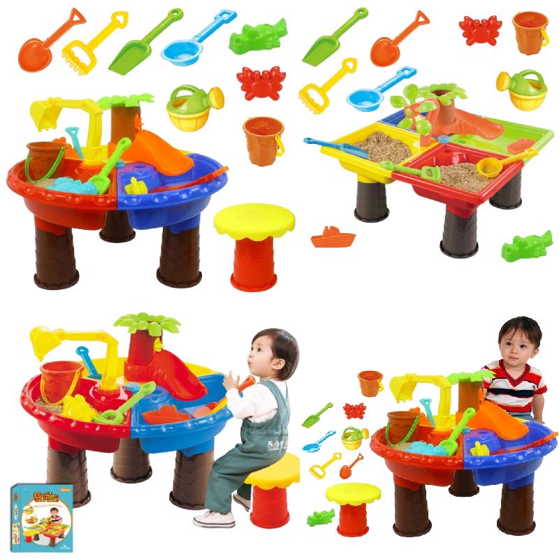 Стол Пляж Детский Песочный Набор Бассейн Для Игр В Помещении Малыш Вода Инструмент Для Рытья Подарочная Коробка