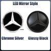 Hot Car Sticker Fit For Mercedes Benz Chrome Silver Front Grille Mirror Star LED White Illuminated Emblems X253 W167 X167 W447 2