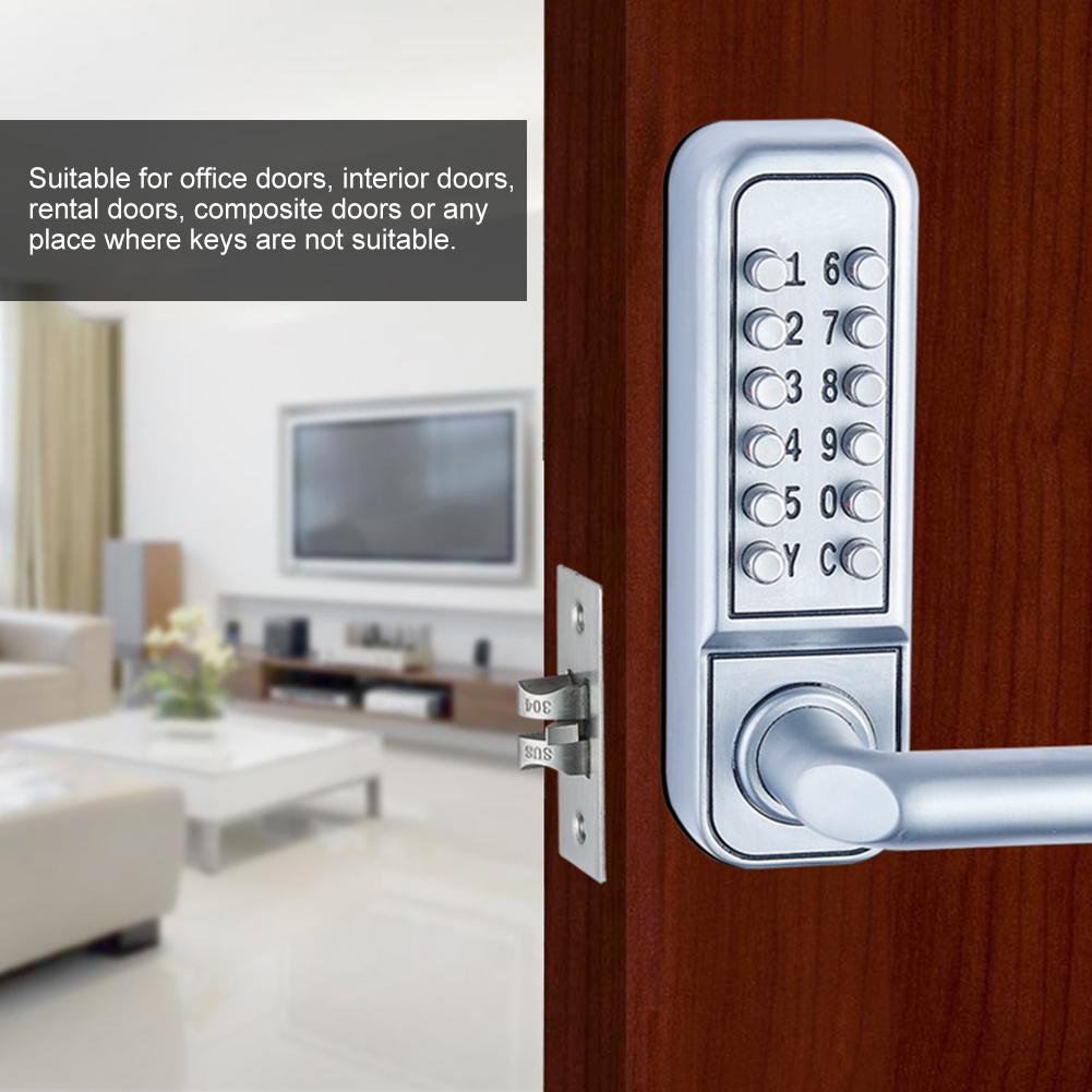 Цинковый сплав водонепроницаемый пароль механический кодовый замок без ключа для офисных внутренних деревянных дверей