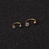 1pc 6/8mm Stainless Steel Zircon Cz Hoop Tragus Cartilage Helix Stud Earring Conch Rook Daith Lobe Ear Screw Piercing Jewelry
