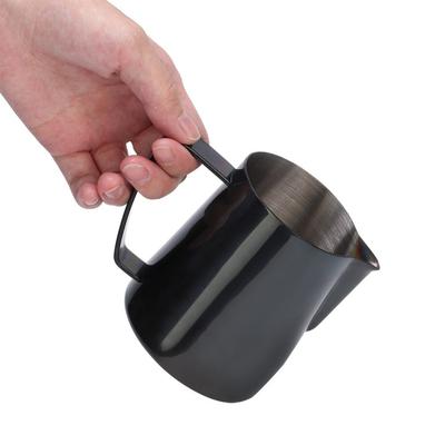 Black Color Coffee Pitcher 350ml Milk Jug Premium Milk Frothing Cup Kitchen Use