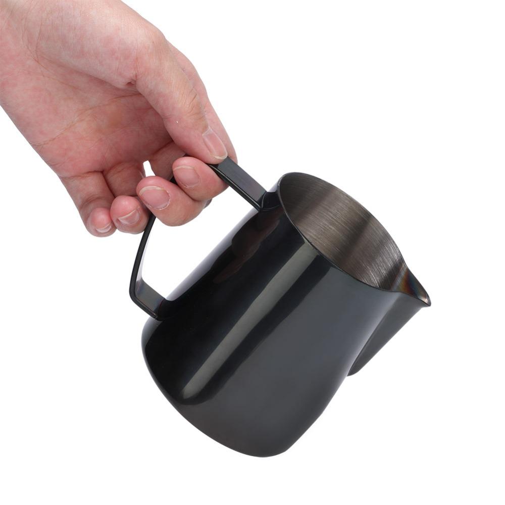 Stainless Steel Milk Frothing Cup Black Color Latte Art Pitcher Premium Milk Jug  For Latte Art