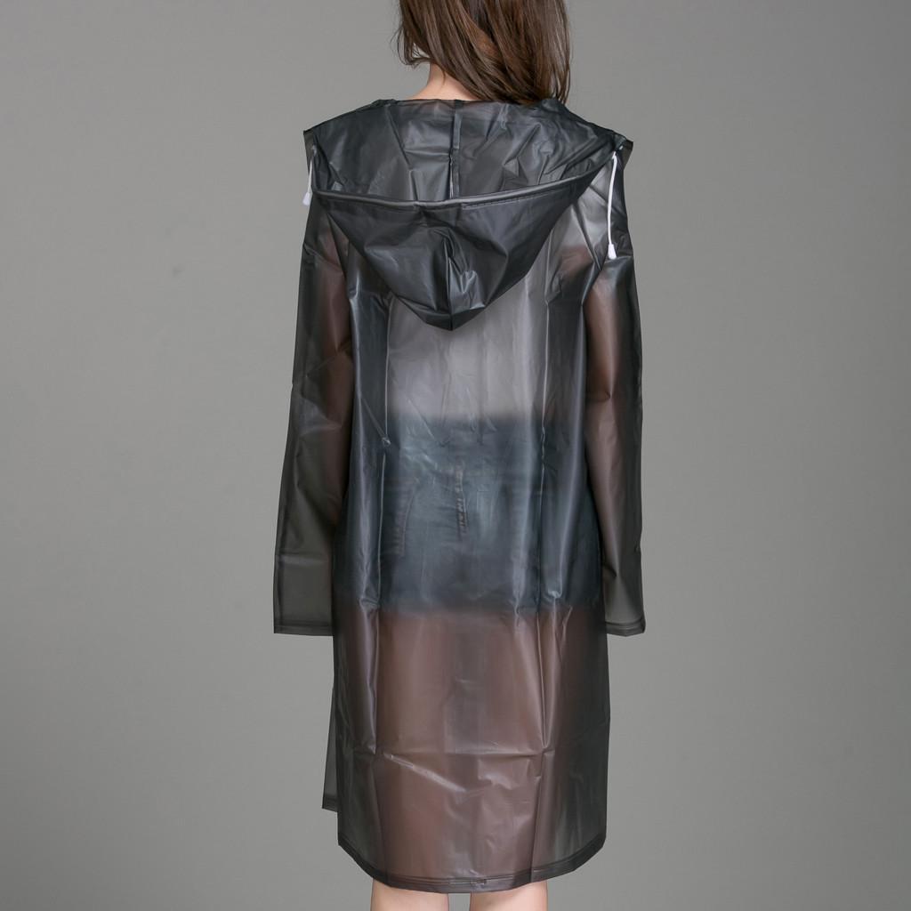 Women's Rain Jacket Outdoor Transparent Waterproof Windproof Coat Outwear
