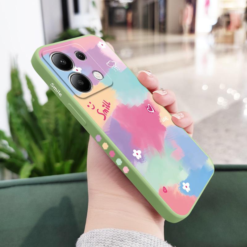 Чехол для телефона «Радужный цветок» для Xiaomi Redmi Note 13 12 12S 11 11S 10 10S 9 9S Pro Plus 4G 5G, чехол из жидкого силикона