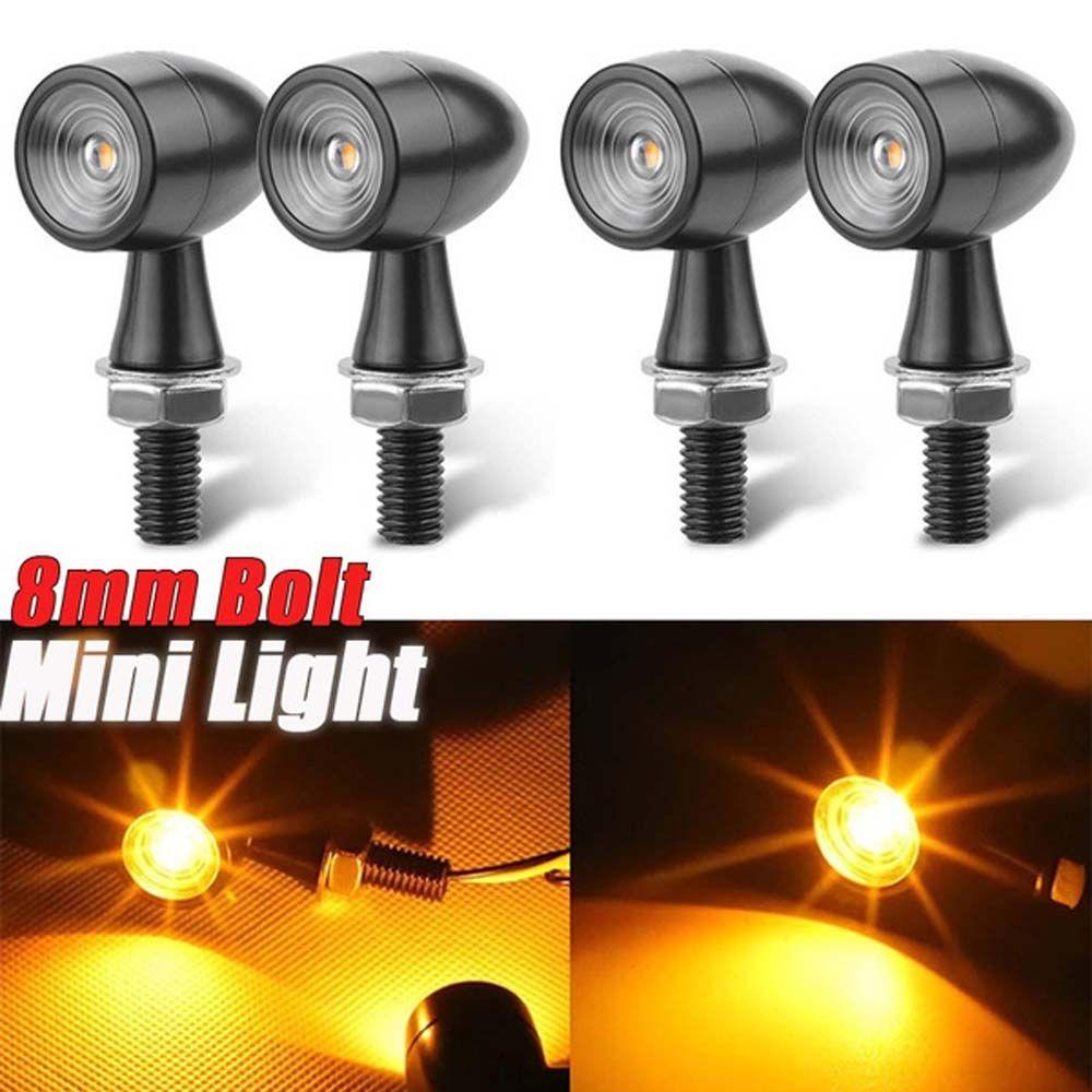 Amber Moto flashing Light Mini LED Turn Signal Motorcycle Blinker Motorcycle Running Indicator Lamp