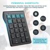 Bluetooth Wireless Number Pads Numeric Keypad 22 Keys Portable Financial Accounting 10 Keys Number Keyboard Extensions