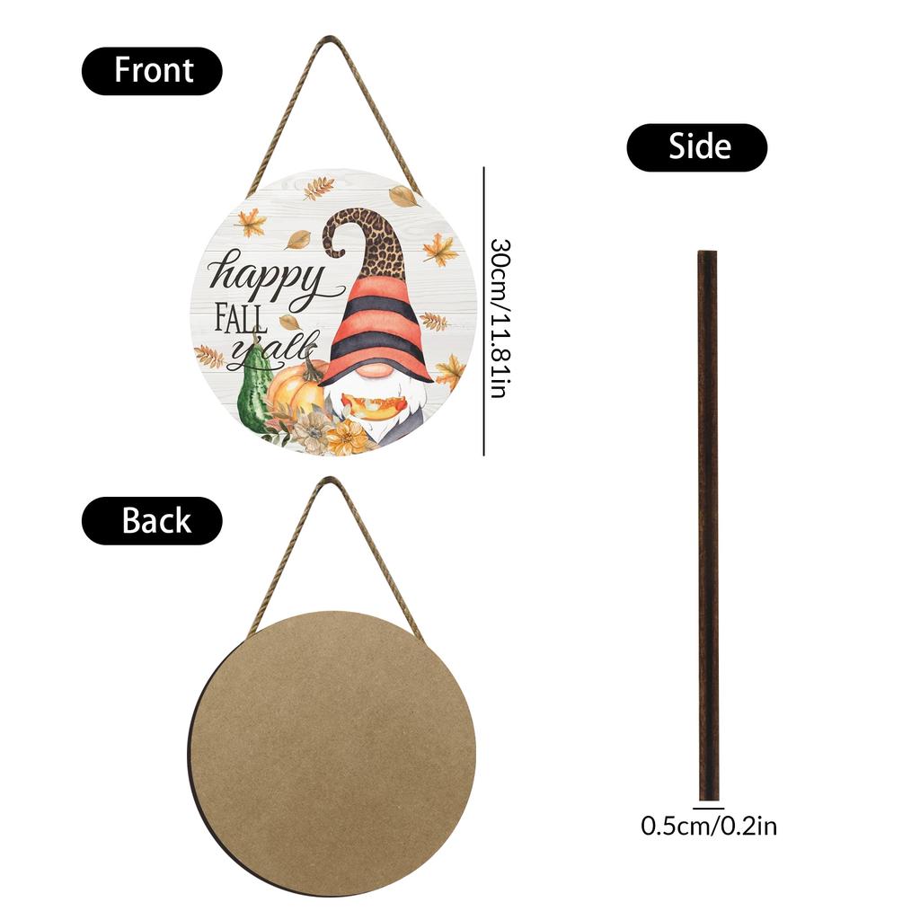 Pumpkin Wooden Welcome Door Hanging, Home Window Wall Decoration