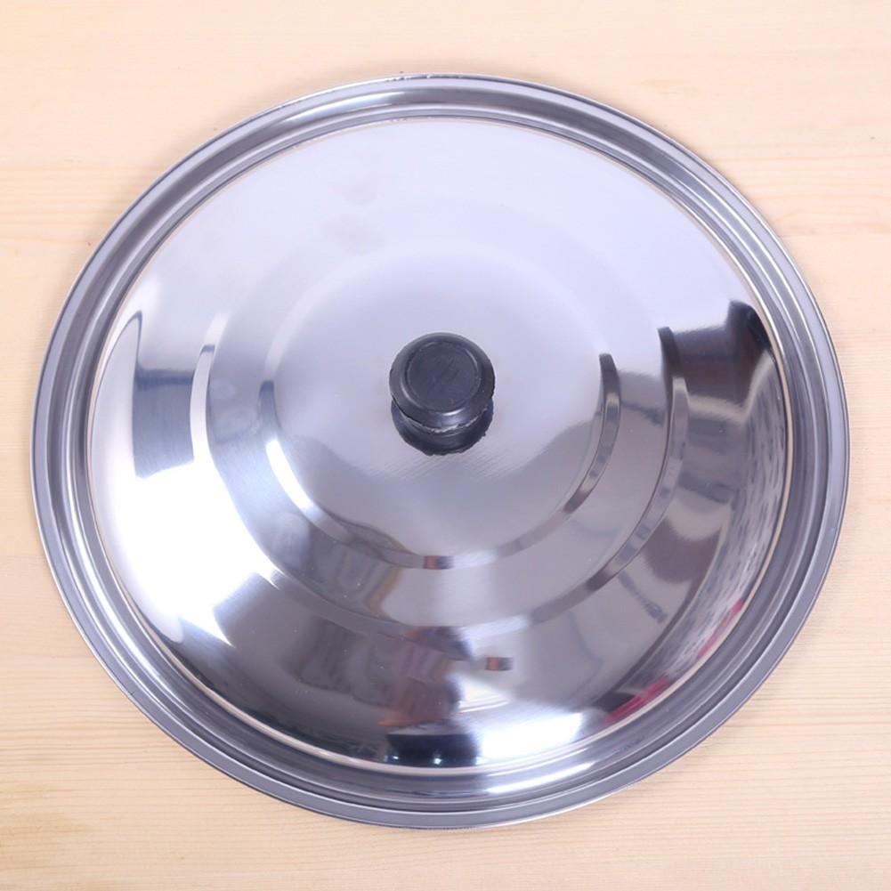 32cm Stainless Steel Lid Perfect for Flat Pans Woks Milk Pans Dishwasher Safe