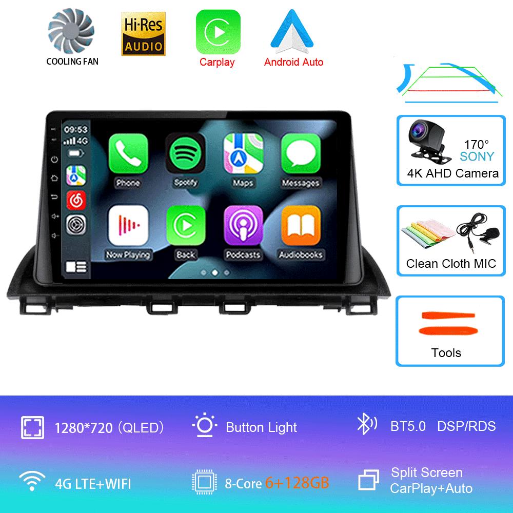 Android 14 Видеоплеер Автомагнитола Для Mazda 3 Axela 2014 - 2019 Мультимедийный Радиоплеер GPS Стерео Аудио Головное Устройство 2DIN DVD