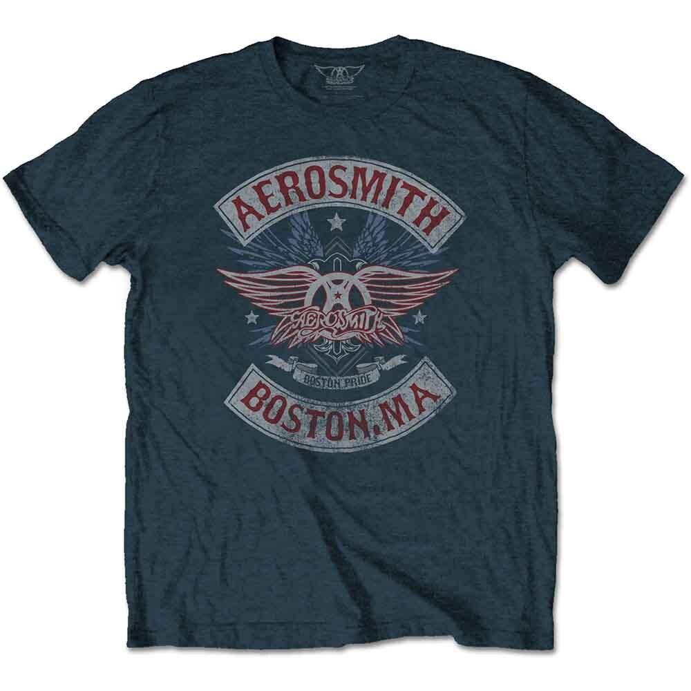 Aerosmith Boston Pride T-Shirt Blue New Unisex T-Shirt Graphic Tee