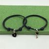 2Pcs/Set Couple Bracelets Black Rope Star Heart Pendant Bracelet For Women Men Lovers Paired Bracelets Jewelry Gifts