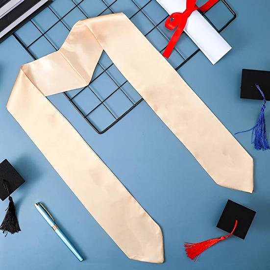 Выпускная лента для студентов, длинный атласный ремень 150 см, однотонная студенческая мягкая атласная лента для вечеринок, торжеств, выпускной аксессуар