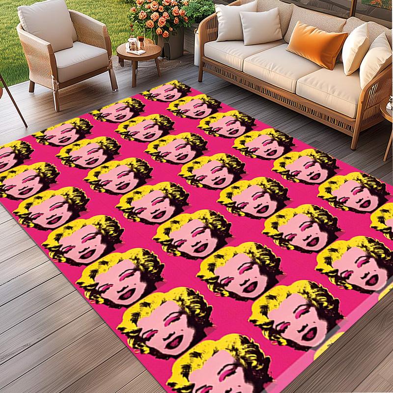 Marilyn Monroe Print Rug, Washable Floor Carpet, For Entryway Dorm Laundry Room Office Study, Home Decor Birthday Christmas Gift