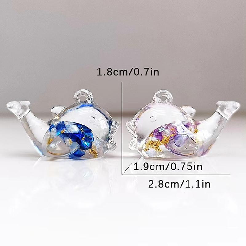 Светящийся маленький дельфин, украшение, мини-светящееся животное, подвеска, микро-сад, ландшафт, аквариум, украшение для рабочего стола