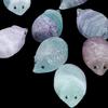 1pc Natural Quartz Crystal skull Carved Rainbow fluorite Hedgehog stone healing