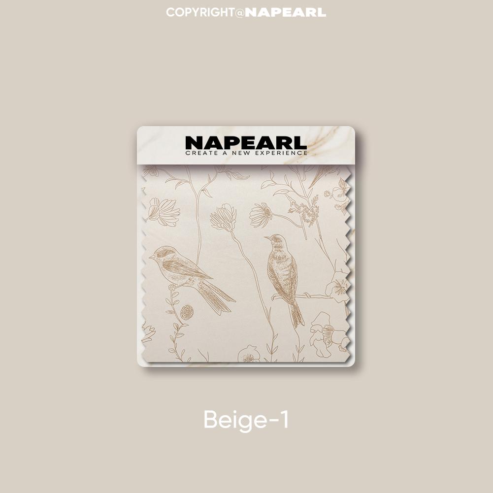 1 шт. NAPEARL Французские Ретро Высококлассные Бежевые Шторы с Принтом Полностью Затемняющие Шторы для Спальни Гостиной Балконного Окна для Домашнего Декора