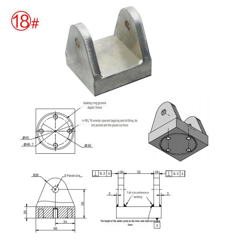 Heavy Duty Industrial Vacuum Suction Cup Base with Connecting Rod Fitting Bracket, ZPT PPX Seat Buffer Rod