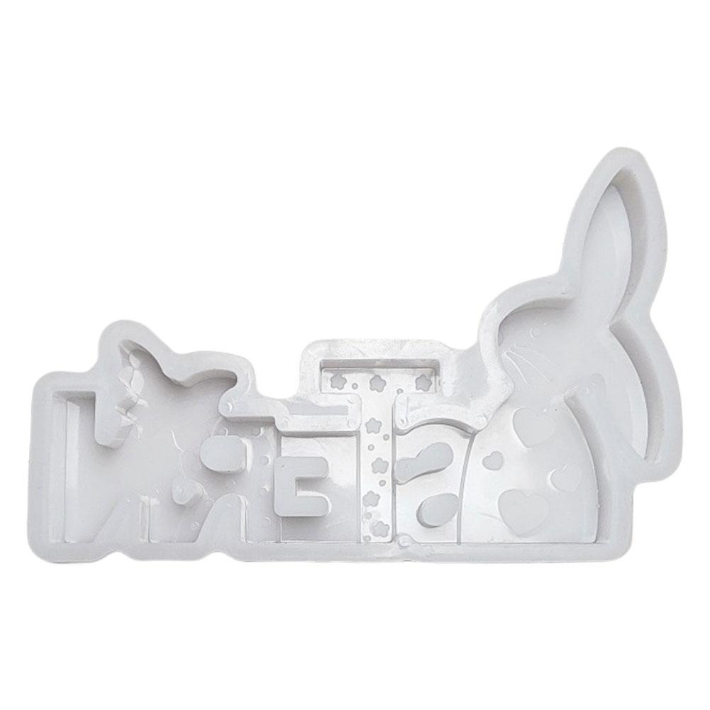 DIY Easter Bunny Silicone Mold Cute Rabbit Concrete Molds Gypsum Molds for Easter Decor