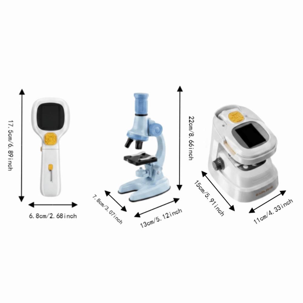 LED Light Children's Science Microscope Toy HD Screen Science Experiment Tool Primary School