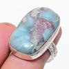 Larimar Gemstone 925 Sterling Silver Jewelry Ring Size 8
