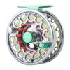 GOTURE Fly Fishing CNC Gunmetal Dark Light Green Main Line 4X Leader Line and Orange Extension Line 20LB Lightweight Reel, Machined, + Green, 5/6"