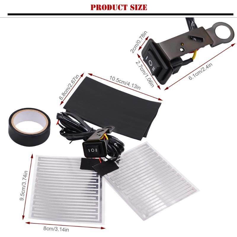 Motorcycle Heated Grips Handlebar Heating Film Warmer Kit for Motorcycle ATV