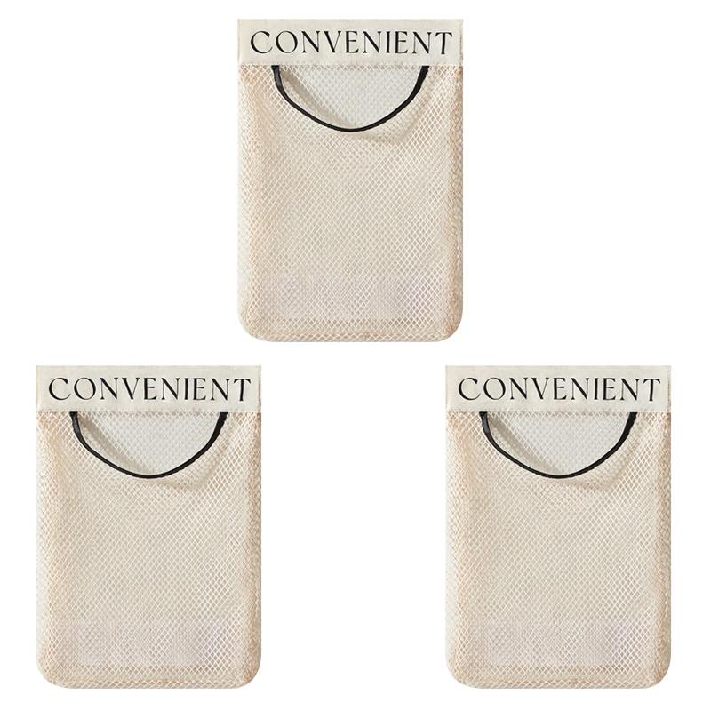 1-5 шт. Компактный настенный органайзер для пластиковых пакетов, многоразовая эластичная сетчатая стойка для хранения для кухни, пакетов для одежды
