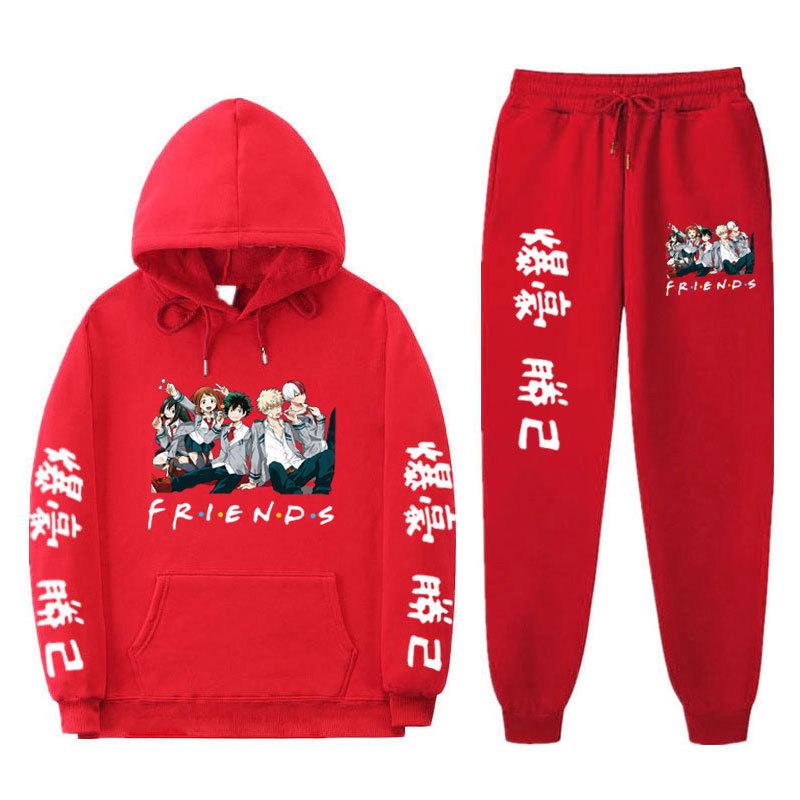 Комплект спортивной одежды аниме My Hero Academia для мужчин и женщин повседневный спортивный костюм My Hero Academia костюм с капюшоном