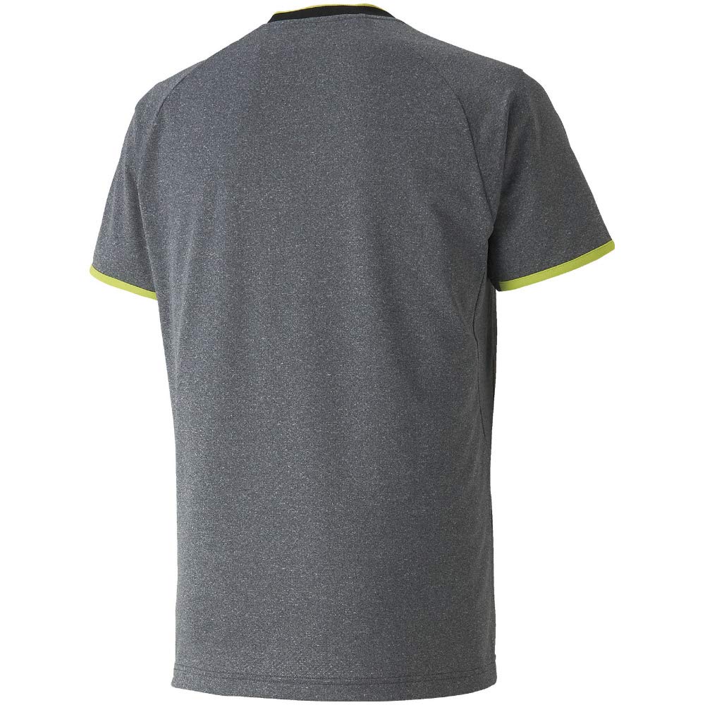 Футболка для игры в бадминтон с коротким рукавом, стандартная, Dynamotion Fit, впитывающая пот, быстросохнущая, мягкая, для тенниса и бадминтона 72MA9007, черная, Япония, размер S на японский