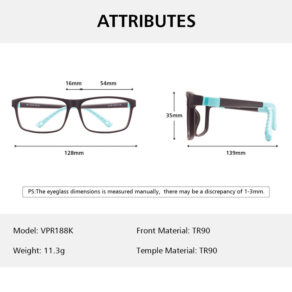Цветная TR90 прямоугольная полная оправа гибкая для мальчиков и девочек удобная и прочная оправа для очков с оптически-диетическими линзами