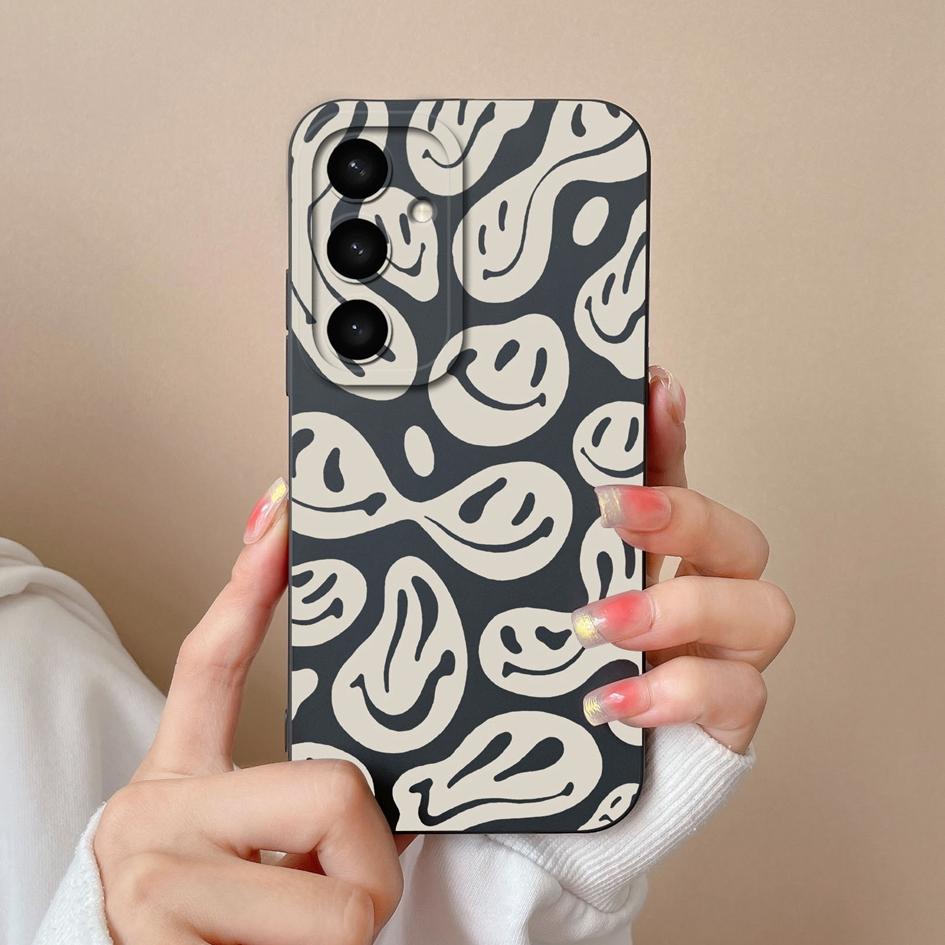 Чехол для Samsung A56 A16 A26 S25 Plus S25Ultra A05S F14 A05 A36 крутые модные этикетки жидкий силиконовый мягкий защитный экран телефона чехол для Samsung Capa