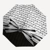 1pc Love, Ribbon, Black-and-White Umbrella with Plastic Handle,Compact & Stylish,Suitable for All Seasons YS331014