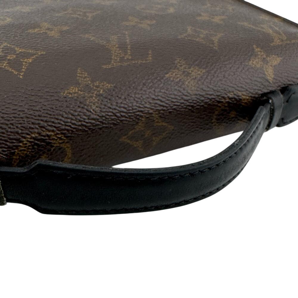 LOUIS VUITTON M61506 Round zip wallet Monogram macacer leather Zippy XL business bag Brown leather Used