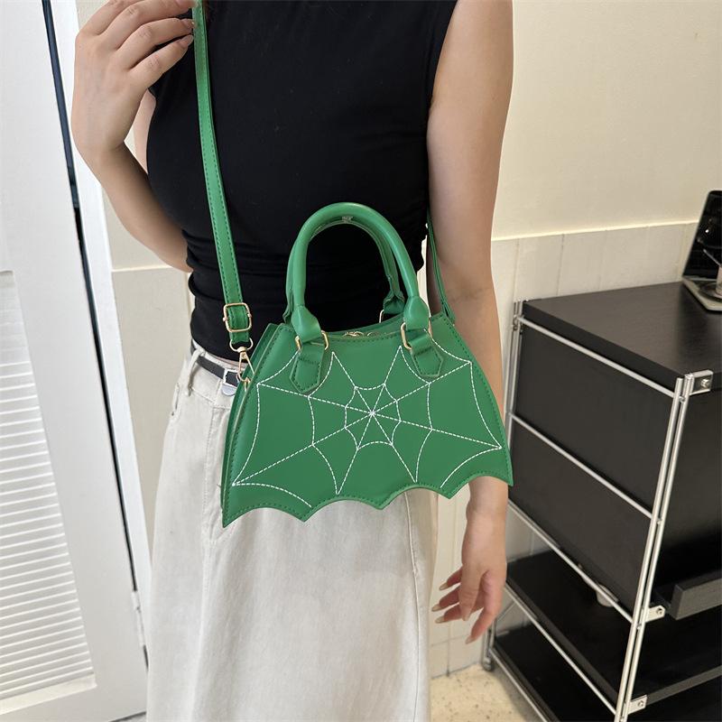 Summer Handbag New European and American Fashion Creative Embroidery Thread Spider Bag Personalized Foreign Style Solid Color Women's Bag PU Messenge