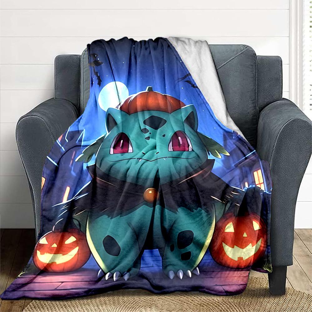 1pc Pokémon Blanket Lightweight Flannel Blanket Throw Blanket For Sofa, Bed, Travel, Camping, Livingroom, Office, Couch