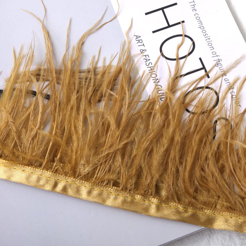 Платье из страусиных перьев 8-10 см, модное украшение, ткань с перьями и кисточками, аксессуары для одежды 