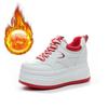 Autumn and Winter Women's Shoes New Muffin Inner Height Increase White Shoes Short Platform Sports Casual Board Shoes Tide