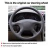 Hand Sewing Car Steering Wheel Cover For Citroen Elysee c-elysee Citroen Xsara Picasso Black Artificial Leather