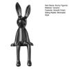 Ceramic Bunny Figurine Sitting Rabbit Sculpture Minimalist Bunny Statue for Counter Desk Bookshelf Home Bar Office Decoration