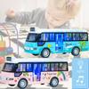 Vibrant Plastic Inertia Bus Toy With Flashing Lights And Music For Boys And Girls