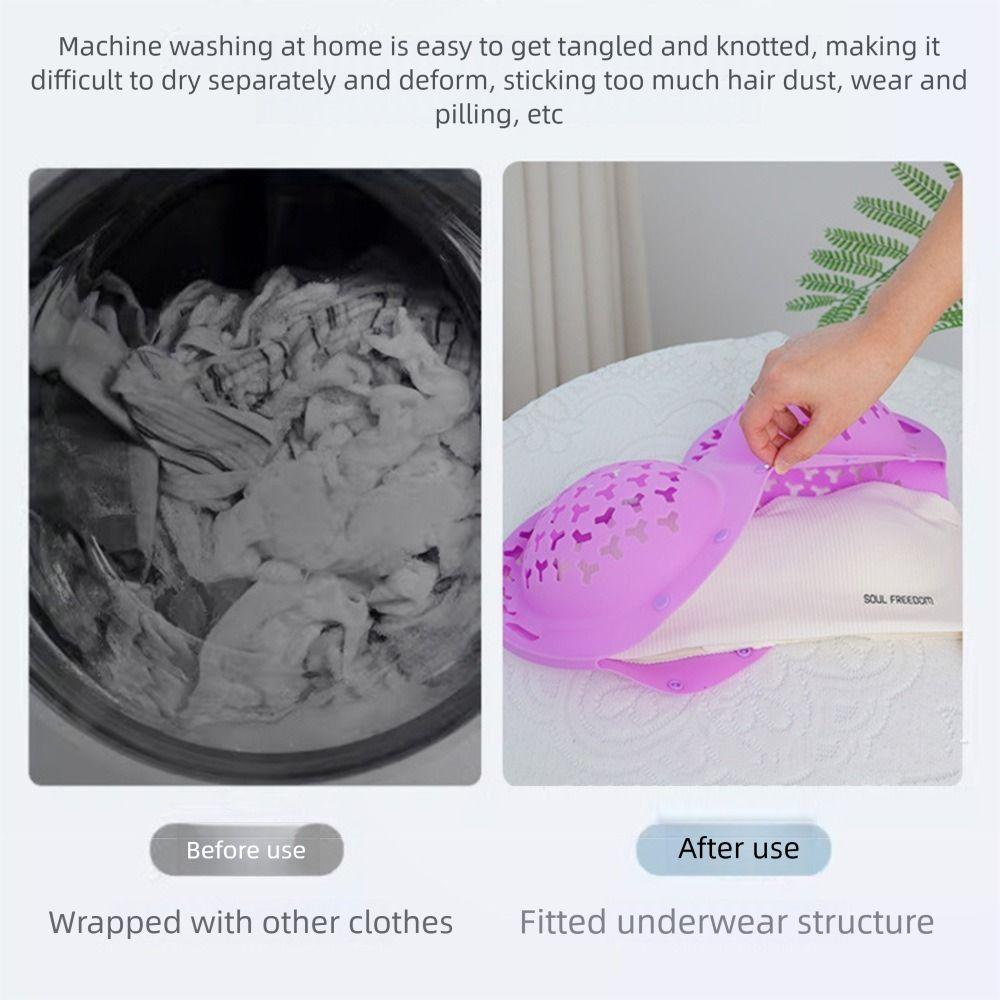 Anti-Squeeze Silicone Bra Laundry Bag Anti-Deformation Underwear Washer Organizer  Machine-wash