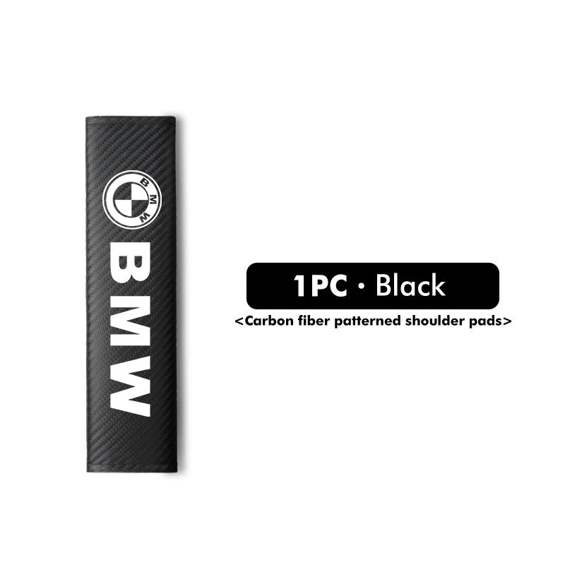 QRPZ1 Car Seat Belt Carbon Safety Shoulder Cover Protection Padding For BMW Performance X1 M3 M6 F01 F02 E34 E36 E60 F10 F20 X6
