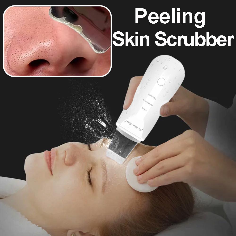 Electric Skin Scraper Ultrasonic Blackhead Remover Deep Face Cleaning Pore Facial Spatula Acne Treatment Tool